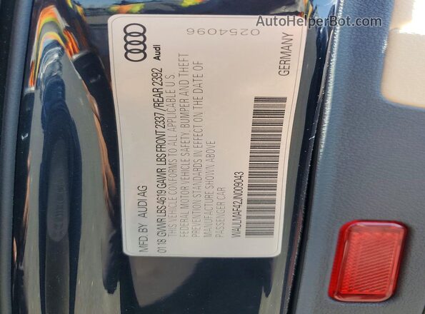 WAULMAF42JN009043 2018 AUDI A4 Blue Շարժիչի բաժամունքի տեսք