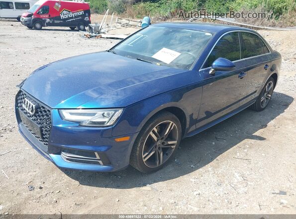 WAULMAF44JA219344 2018 AUDI A4 Blue Передня ліва чверть