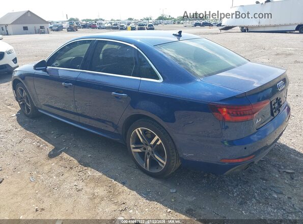 WAULMAF44JA219344 2018 AUDI A4 Blue Задня ліва чверть