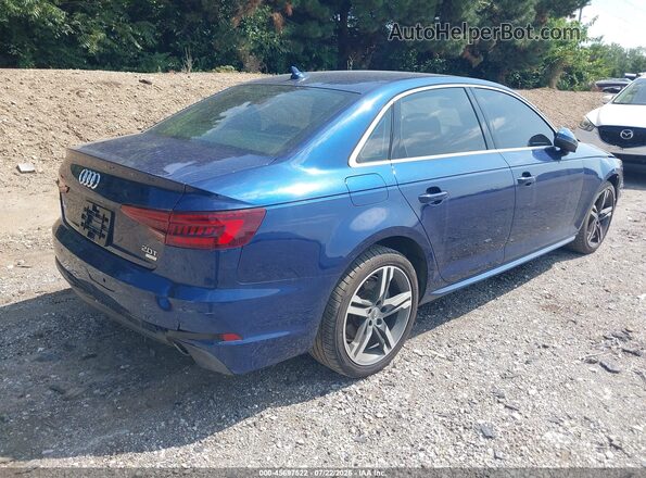 WAULMAF44JA219344 2018 AUDI A4 Blue Задня права чверть