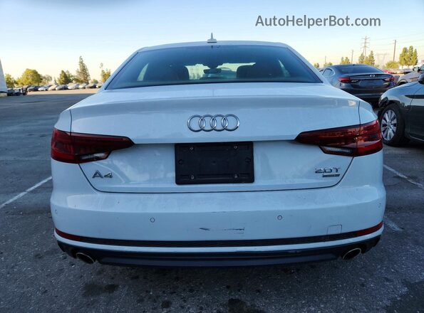 WAULMAF46JN004573 2018 AUDI A4 White Հետևի տեսք