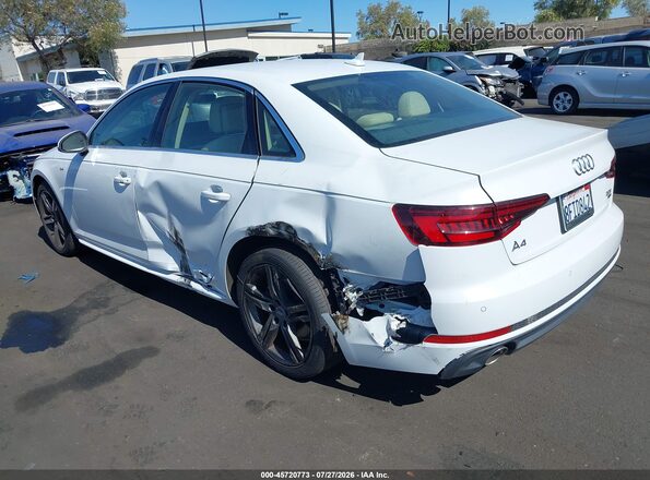 WAULMAF48JA217614 2018 AUDI A4 White Rear left