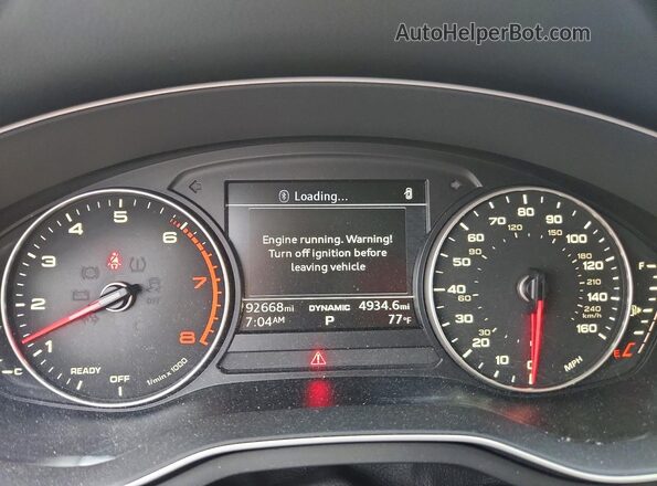 WAULNAF40HA003059 2017 AUDI A4 Black Instrument cluster view