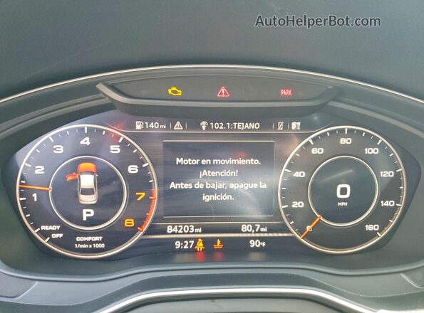 WAULNAF42HN028151 2017 AUDI A4 Silver Vista del cuadro de instrumentos