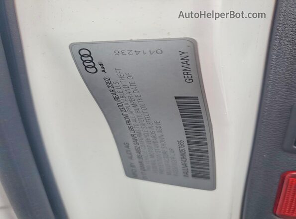 WAULNAF43HN057965 2017 AUDI A4 Белый Вид подкапотного пространства