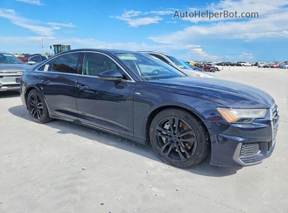WAUM2AF26KN051354 2019 AUDI A6 Синий Передняя правая четверть