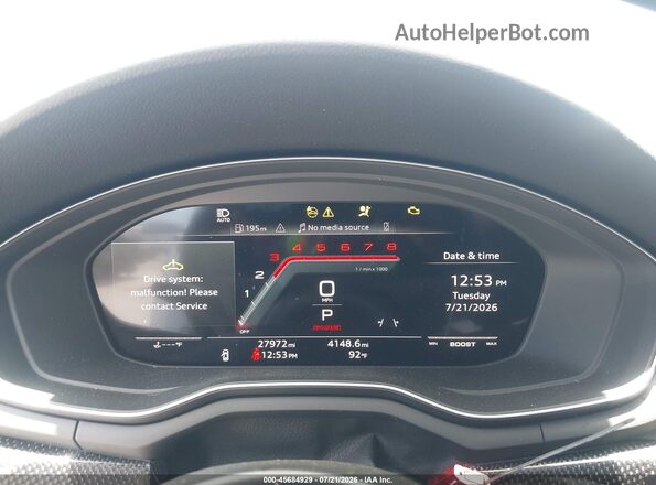 WAUP4AF51RA018779 2024 AUDI S5 White Widok tylnych siedzeń