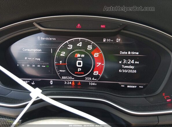 WAUP4AF55JA024380 2018 AUDI S5 White Вид задніх сидінь