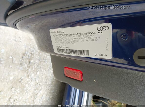 WAUPFAF26LN019569 2020 AUDI S7 Blue Widok komory silnika
