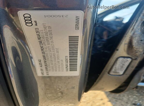 WAUPNAF41JA204119 2018 AUDI A4 Silver VIN կոդի պիտակի տեսք