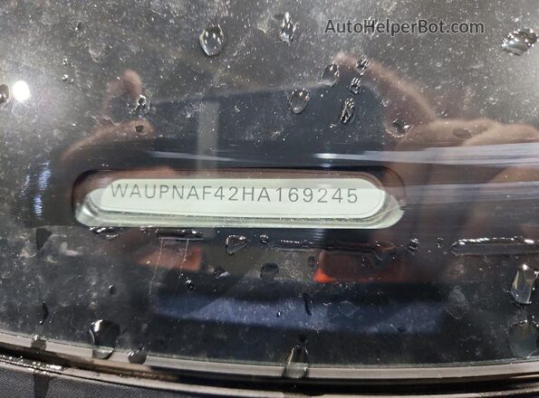 WAUPNAF42HA169245 2017 AUDI A4 Black VIN sticker view