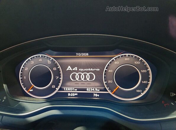 WAUPNAF42HA169245 2017 AUDI A4 Black Instrument cluster view