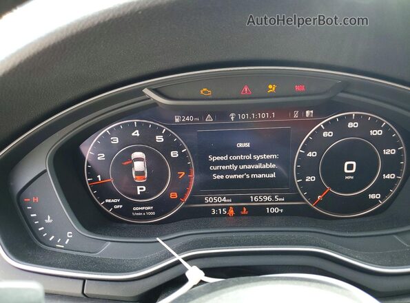 WAUPNAF57JA135042 2018 AUDI A5 Black Widok zestawu wskaźników