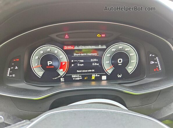 WAUSFBF29MN053054 2021 AUDI S7 Серый Вид щитка приборов