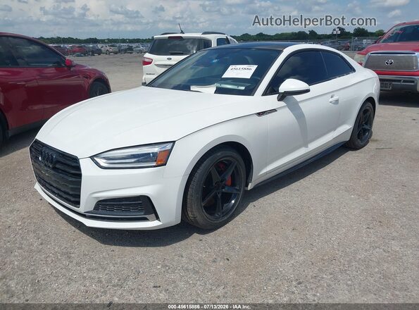 WAUSNAF55JA028159 2018 AUDI A5 White Vista tres cuartos delantera izquierda