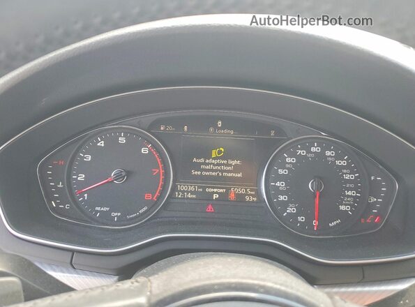 WAUSNAF59KA036766 2019 AUDI A5 Черный Вид щитка приборов