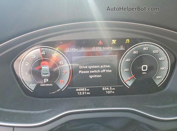 WAUTAAF5XMA055751 2021 AUDI A5 Gray Vista del cuadro de instrumentos