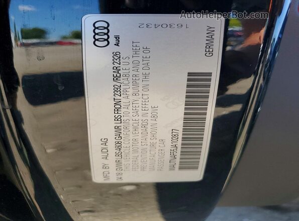 WAUTNAF55JA102877 2018 AUDI A5 Черный Вид подкапотного пространства