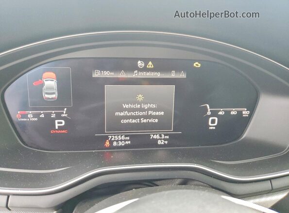 WAUTNAF55LA015046 2020 AUDI A5 Черный Вид щитка приборов