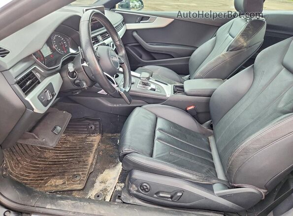 WAUTNAF57JA001131 2018 AUDI A5 Black Widok wnętrza z przodu