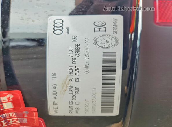 WAUTNAF57JA001131 2018 AUDI A5 Black Widok komory silnika