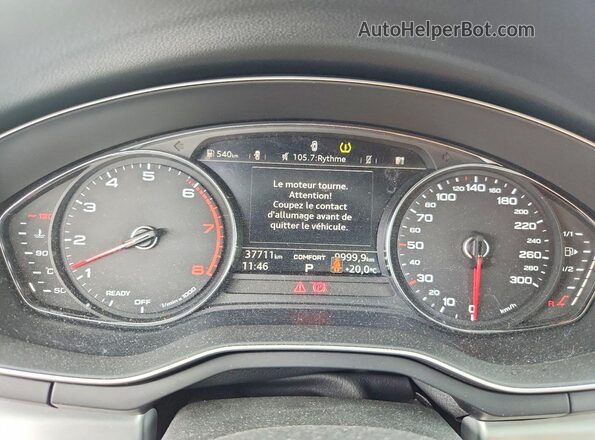 WAUTNAF57JA001131 2018 AUDI A5 Black Widok zestawu wskaźników