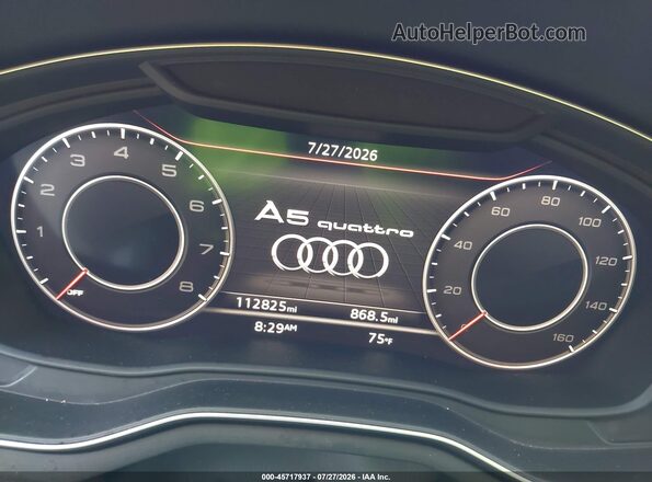 WAUTNAF59JA004306 2018 AUDI A5 Черный Вид задних сидений