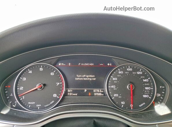 WAUW2AFC3HN038782 2017 AUDI A7 Gray Вид щитка приладів