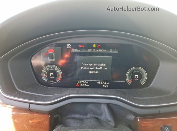 WAUWAGF54MN007364 2021 AUDI A5 White Вид щитка приладів