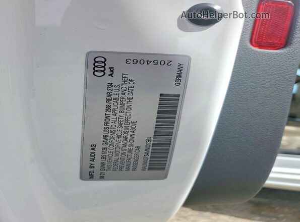 WAUWAGF54MN007364 2021 AUDI A5 White Вид підкапотного простору