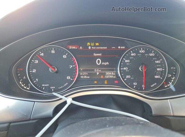 WAUWGAFC2GN022539 2016 AUDI A7 White Widok zestawu wskaźników