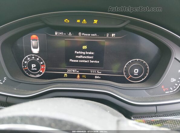 WAUY4GF5XKN006894 2019 AUDI S5 Blue უკანა სავარძლების ხედი