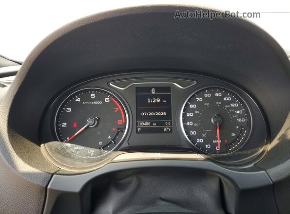 WAUY8LFF8G1003139 2016 AUDI A3 Charcoal Widok zestawu wskaźników