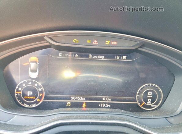 WAUYNGF52KN005011 2019 AUDI A5 Gray ხელსაწყოთა პანელის ხედი