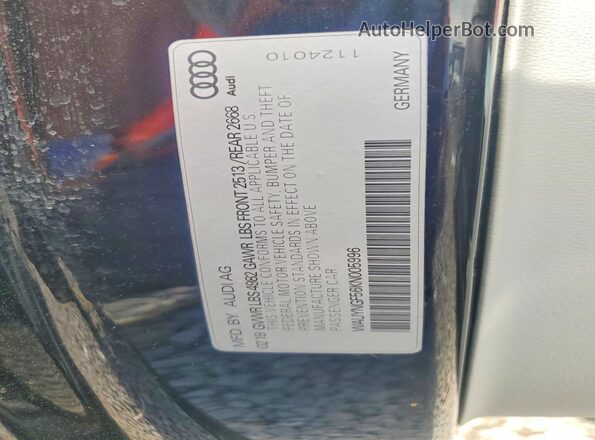 WAUYNGF56KN005996 2019 AUDI A5 Black Engine compartment view