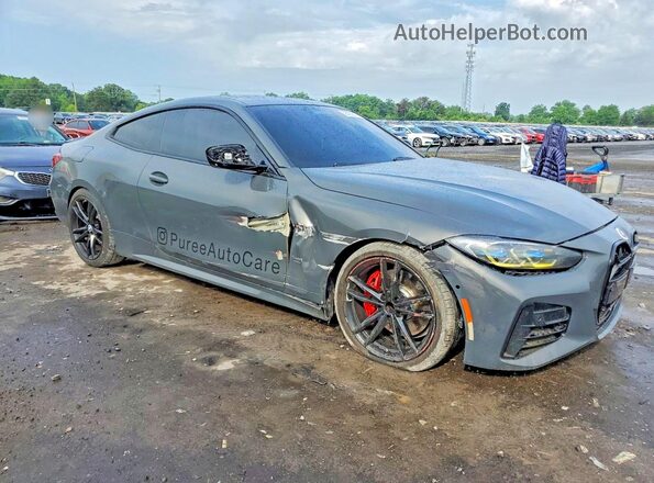 WBA13AR01MCG47287 2021 BMW M4 Gray Front right