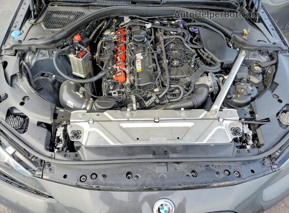 WBA13AR01MCG47287 2021 BMW M4 Gray Rear interior view