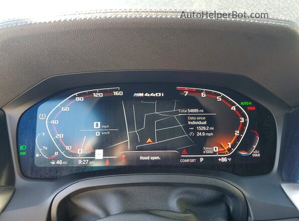 WBA13AR07MCF20737 2021 BMW M4 Black ხელსაწყოთა პანელის ხედი