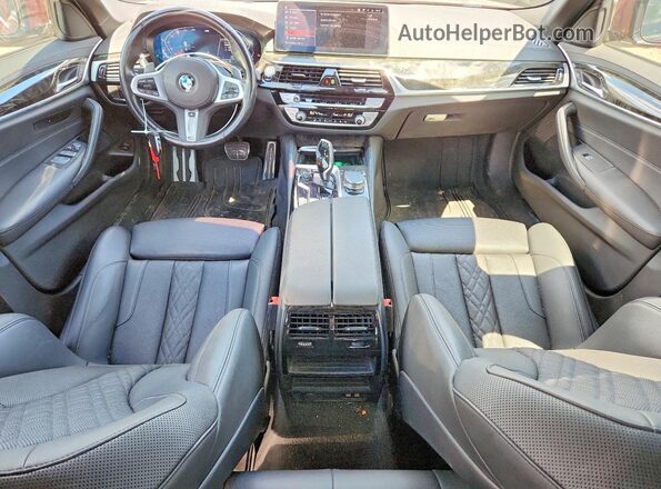 WBA13BJ02NCK85082 2022 BMW 5 SERIES Red Dashboard view