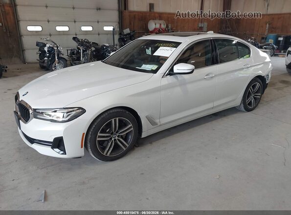 WBA13BJ04MWX27132 2021 BMW 5 SERIES White Front left