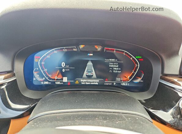 WBA13BJ05MWX02434 2021 BMW 5 SERIES Black Vista del cuadro de instrumentos