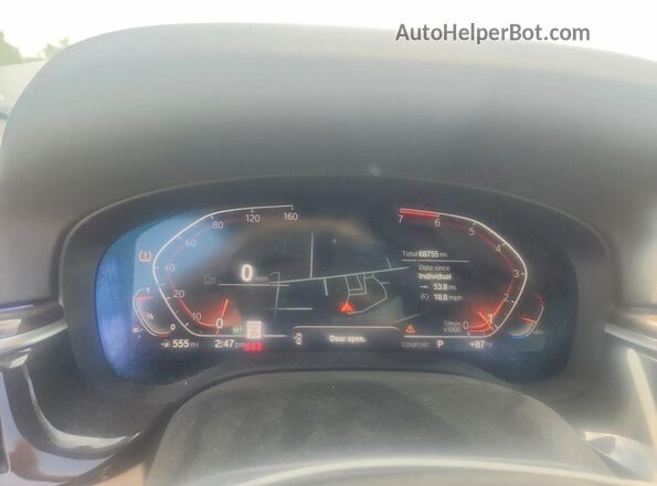 WBA13BJ05PWY02599 2023 BMW 5 SERIES Blue ხელსაწყოთა პანელის ხედი