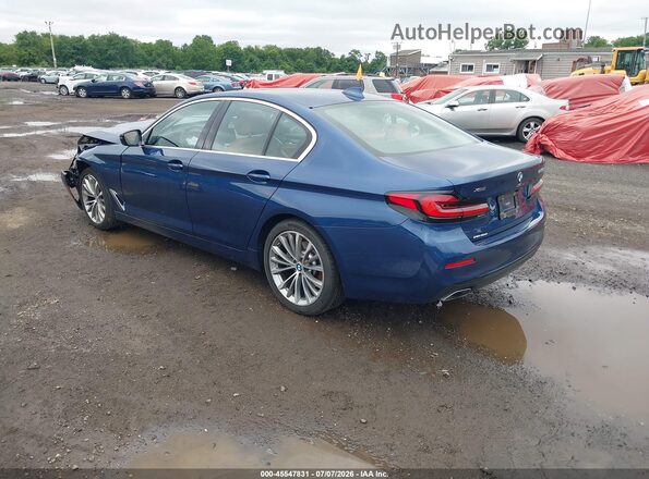 WBA13BJ07MWW95079 2021 BMW 5 SERIES Dark Blue Rear left