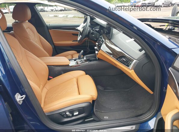 WBA13BJ07MWW95079 2021 BMW 5 SERIES Dark Blue Front interior view
