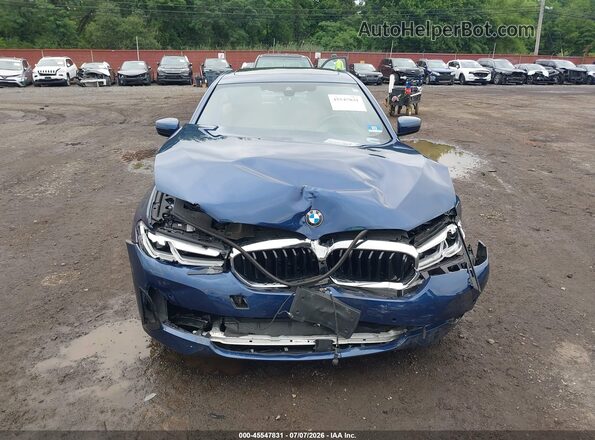 WBA13BJ07MWW95079 2021 BMW 5 SERIES Dark Blue Instrument cluster view