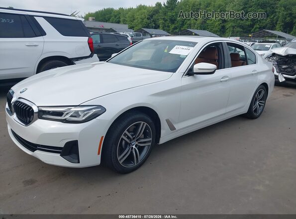 WBA13BJ07NWX39647 2022 BMW 5 SERIES White წინა მარცხენა ხედი სამი მეოთხედიდან