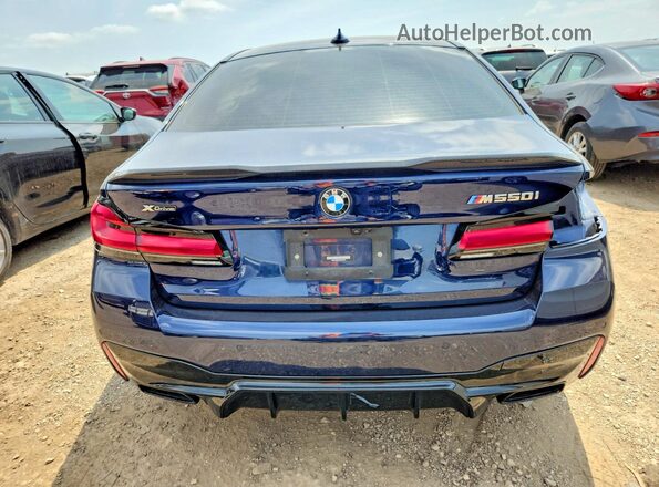 WBA13BK01MCF83557 2021 BMW M5 Blue Widok z tyłu