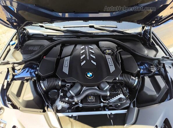 WBA13BK08PCN47429 2023 BMW M5 Blue VIN კოდის სტიკერის ხედი