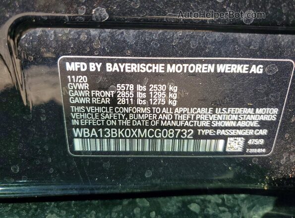 WBA13BK0XMCG08732 2021 BMW M5 Black Vista del compartimento del motor