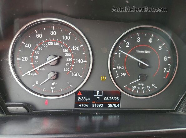 WBA1G9C51GV727041 2016 BMW 2 SERIES White Սարքավորումների վահանակի տեսք